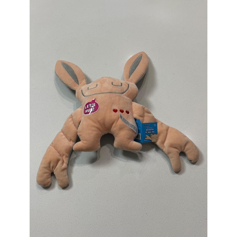 Bumpas Jaja Weighted Plush Reversible Sensory Toy Peach Grey Weighted Arms NWT